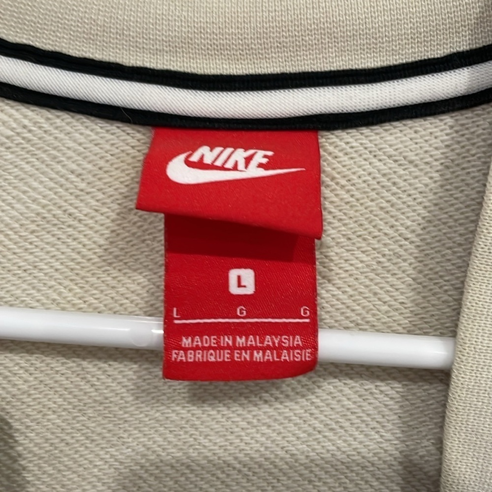 Nike polyester beige jacket sz L zip up - Picture 3 of 5